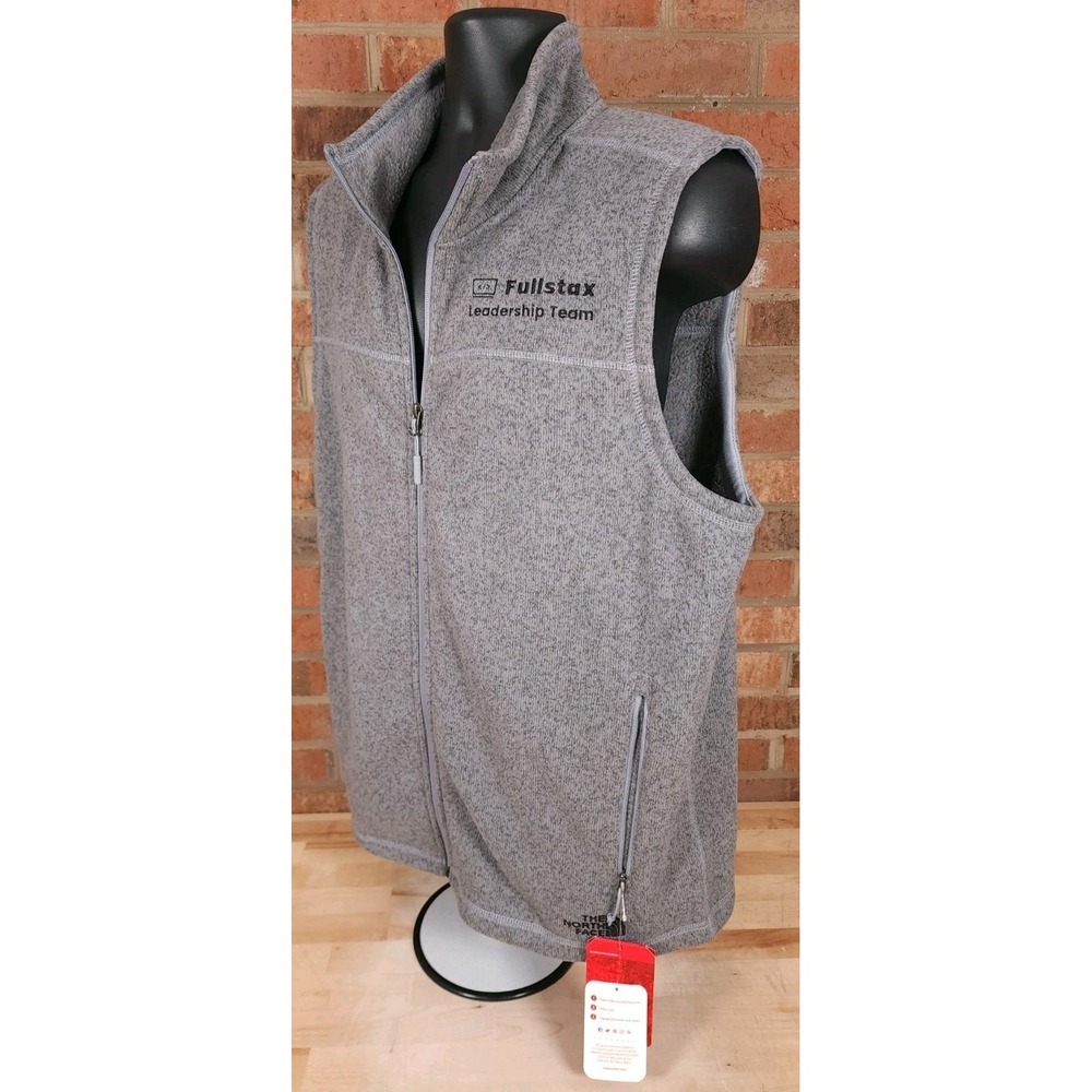The North Face Sweater Fleece Vest Heather Gray NF0A47FA NEW Grant Thornton - Picture 2 of 9